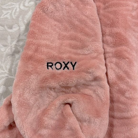 Roxy Fleece Igloo Girl Rose Pink Zip Up High Neck Sweater Women’s Size XS - Picture 4 of 5